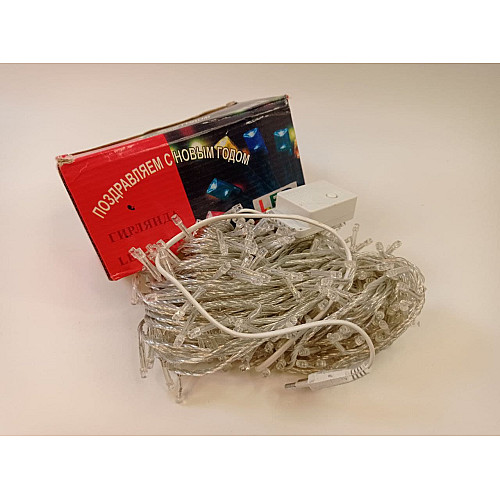 Гирлянда 400L Xmas Optical Прозрачный Провод Холодный Белый Свет 34М 165-Cl109W