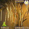 Светодиодная гирлянда "Тающие сосульки" для новогоднего декора Xmas Sticks 8Led палочек по 50см свет ламп-Теплый белый от сети 220В