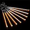 Светодиодная гирлянда "Тающие сосульки" для новогоднего декора Xmas Sticks 8Led палочек по 50см свет ламп-Теплый белый от сети 220В