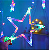 Светодиодная гирлянда-штора Звезды для новогоднего декора Xmas stars 3м*80см*50см и 138 LED (12 звезд) свет ламп-RGB multicolor 8 режимов от сети 220 В