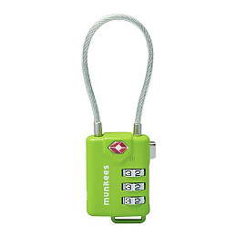 Брелок-замок Munkees 3609 TSA Cable Combi Lock Lime Green (MUN-3609)