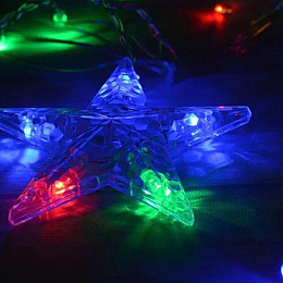 Гирлянда Bailong STAR CURTAIN 12M MULTI Звезды Мультицветные