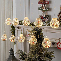 Гирлянда Xmas WW-1 Copper Curtain Ball Lamp Теплый белый