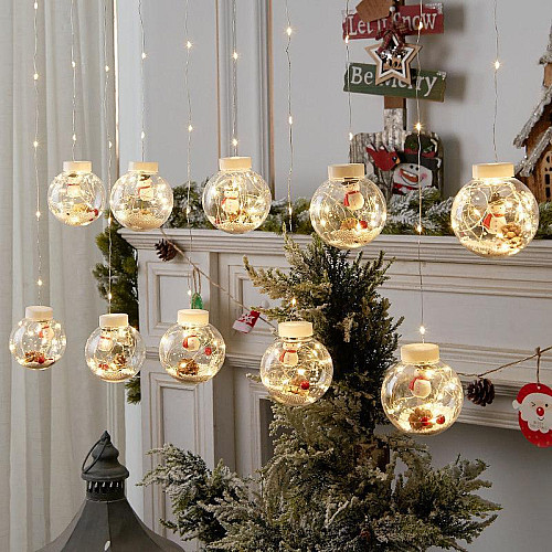 Гирлянда Xmas WW-1 Copper Curtain Ball Lamp Теплый белый