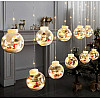 Гирлянда MHZ Xmas WW-1 Copper curtain ball lamp 7258 Снеговик теплый Белый свет