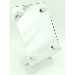Дзеркало для макіяжу з LED-підсвіткою на підставці Cosmetie Mirror HH083 білий
