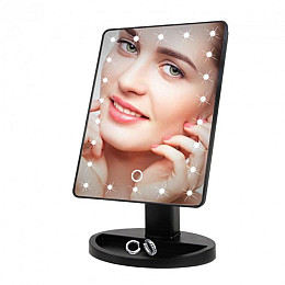 Дзеркало для макіяжу BSM квадратне настільне 22 LED Large Led Mirror Чорне