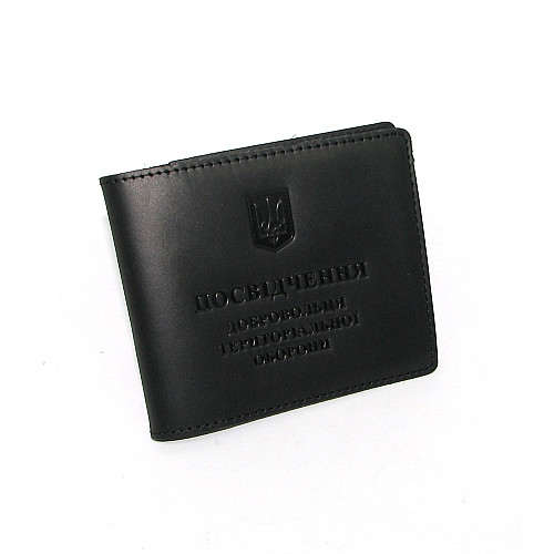 Обкладинка на посвідчення ТрО DNK Leather TRO H col.J Чорний