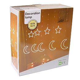 Гирлянда Xmas Copper curtain 7260 9WW-1, 3x0.7 м желтый цвет свечения