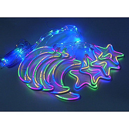 Гирлянда светодиодная Xmas Copper curtain 9M-1 MULTI 3x0.7 м мультицвет