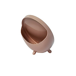 Овальне дзеркало з кишенею для пензликів HMD Пудра 233-20626382