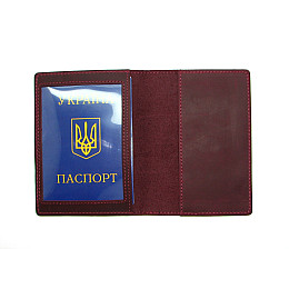 Обкладинка для документів DNK Leather Doc-01 col.L бордовий