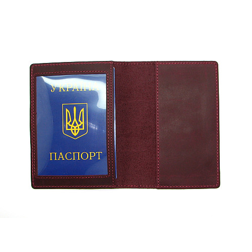 Обкладинка для документів DNK Leather Doc-01 col.L бордовий