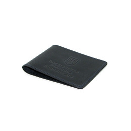 Обкладинка з натуральної шкіри на посвідчення учасника бойових дій УБД DNK Leather UBD H col.K Синій