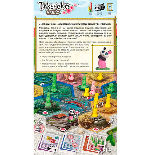 Настольная игра Geekach Такеноко: Чибис (Takenoko: Chibis) Юбилейное издание Укр (16310)
