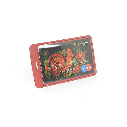 Картхолдер DNK Leather One Card col.H красный