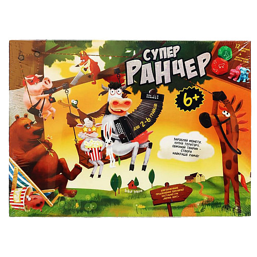 Дитяча настільна гра "Супер Ранчер" Danko Toys 8357 G-SR-01-01U Укр