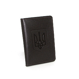 Обкладинка для документів (ID паспорт) DNK Leather mini doc R-Gerb col.F коричнева