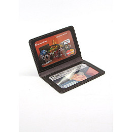 Обкладинка для документів (ID паспорт) DNK Leather mini doc R-Gerb col.F коричнева