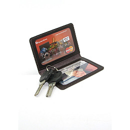 Обкладинка для документів (ID паспорт) DNK Leather mini doc R-Gerb col.F коричнева