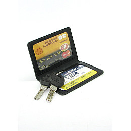 Обкладинка для документів (ID паспорт) DNK Leather mini doc R-Gerb col.J чорна