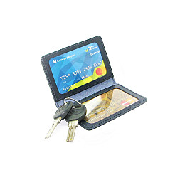 Обкладинка для документів (ID паспорт) DNK Leather mini doc R-Gerb col.K синя