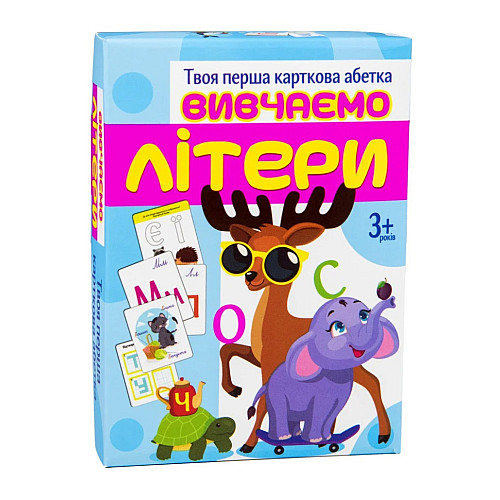 Карточки обучающие "Учим буквы" Strateg 32066 на украинском языке