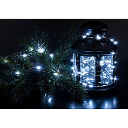 Светодиодная гирлянда-нить на батарейках OK холодный 5м 50LED