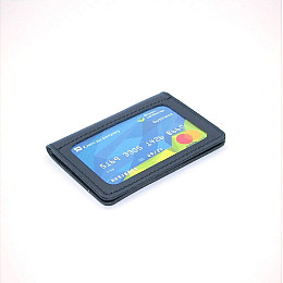 Міні обкладинка для документів ID паспорт DNK Leather mini okno R col.K синя