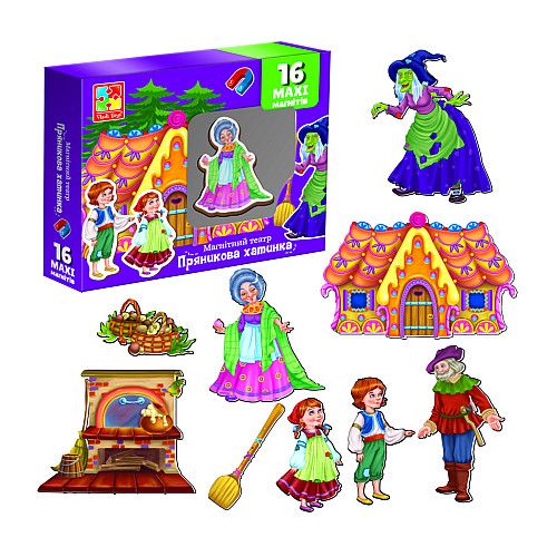 Настольная игра магнитный театр "Пряничный домик" Vladi Toys VT3206-54 Укр