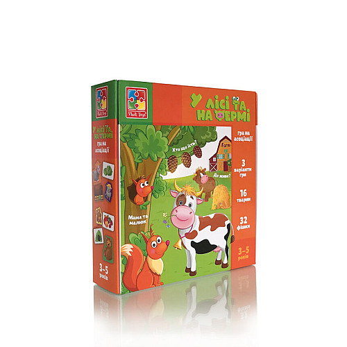 Настольная игра в ассоциации "В лесу и на ферме" Vladi Toys VT1804-46 укр