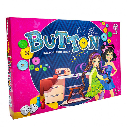 Настільна Гра-бродилка "Miss Button" Strateg 30355 рус.