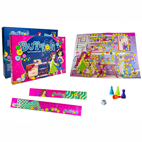 Настільна Гра-бродилка "Miss Button" Strateg 30355 рус.