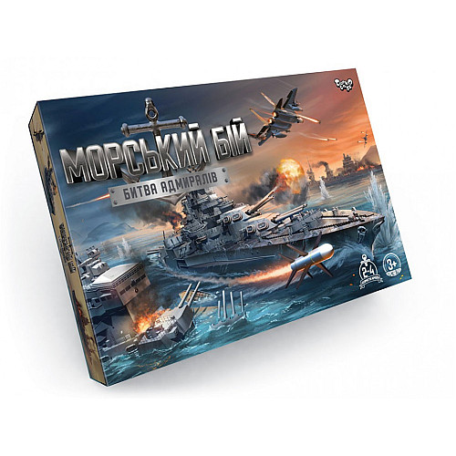 Настольная развлекательная игра "Морской бой. Битва адмиралов" Danko Toys G-MB-04U укр