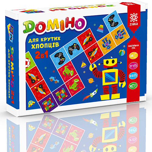Игра Zirka Домино 2в1 для крутых парней укр 127920