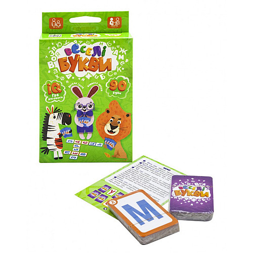 Развлекательная и развивающая настольная игра Danko Toys "Веселые буквы" рус. G-VB-01U