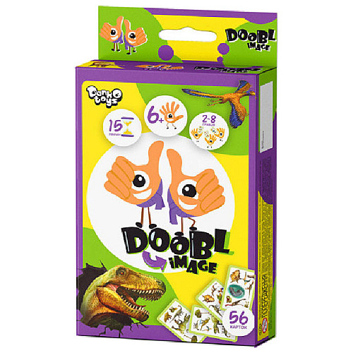 Настольная развлекательная игра "Doobl Image" Danko Toys DBI-02 мини укр Dino