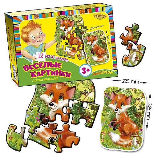Гра Мастер "Веселі картинки. Лисеня" maxi puzzle MKM0335