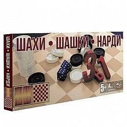 Набор 3в1 Шашки MToys S0003