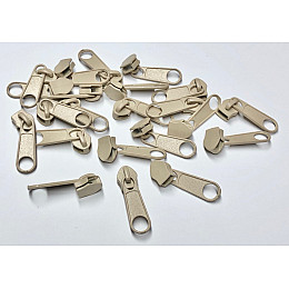 Собачки бігунки для рулонної блискавки спіральної Студия Комфорта № 5 Бежевий (1шт)