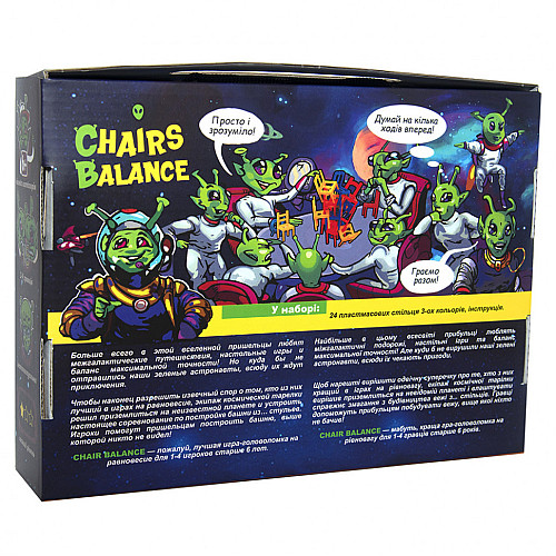 Настільна гра "Chairs Balance" Strateg 30408 ​​укр.