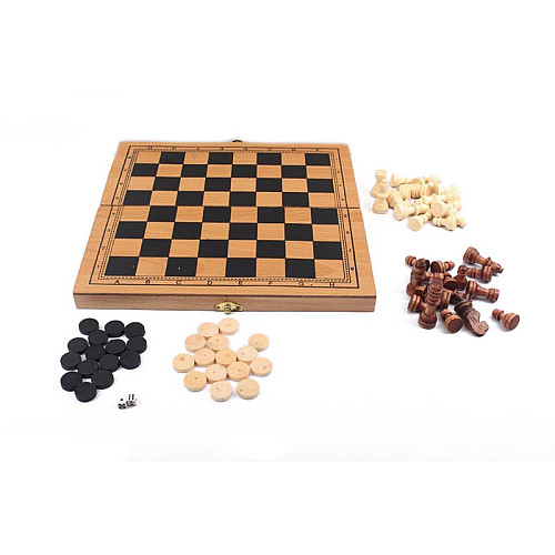 Шахи дерев'яні BK Toys S3023 3 в1