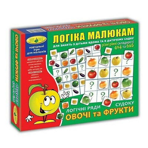 Игра Энергия плюс "Логические ряды. Овощи и фрукты. Судоку" кор. 82739