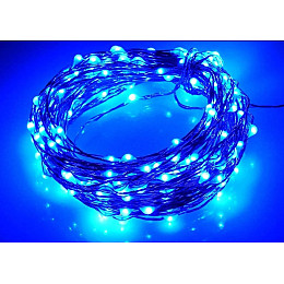 Светодиодная гирлянда-нить на батарейках Decorative Light синяя 10м 100LED 218-21526967