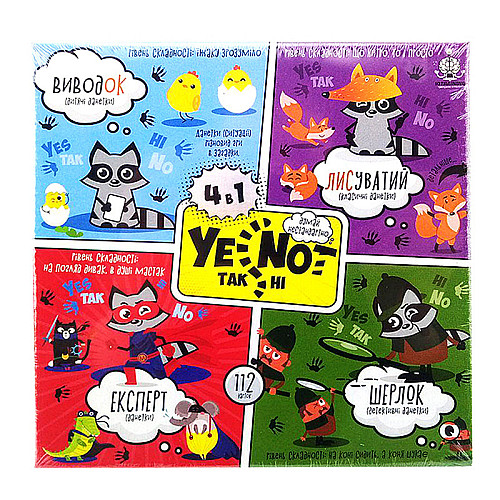 Карточная игра "YENOT ДаНетки" Danko Toys YEN-02-01U укр 4в1