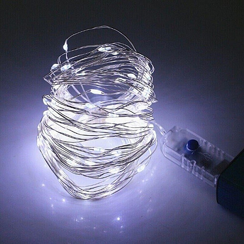 Светодиодная гирлянда нить Led Капли росы на 200 светодиодов 20 м с USB подключением и пультом ДУ Белая