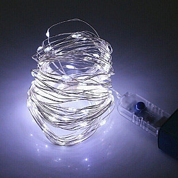 Светодиодная гирлянда нить Led Капли росы на 100 светодиодов 10 м с USB подключением и пультом ДУ Белая
