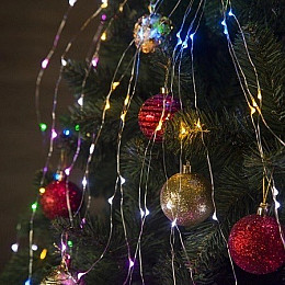 Гирлянда-пучок электрическая Led Конский хвост на 200 светодиодов 10 нитей 2 м по 20 диодов Мультицвет (25231)