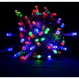 Светодиодная гирлянда Led на 100 светодиодов 8 м зеленый провод Мультицвет