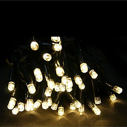 Светодиодная гирлянда Led на 200 светодиодов 16 м зеленый провод теплая Белая